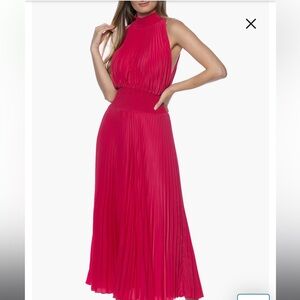 MARINA pink ,  Pleated Maxi Dress size 10 , for women’s